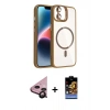 MARSİLYAN™- iPhone 11 Kılıf Yadigar Asil Koleksiyonu - Siyah Buffer Hayalet Cam Ekran Koruyucu + Siyah Raze Metal Kamera Lens