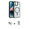 MARSİLYAN™- iPhone 11 Kılıf Yadigar Asil Koleksiyonu - Siyah Joko Magic 5D Cam + Lacivert Pers Alüminyum Kamera Lens