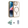 MARSİLYAN™- iPhone 11 Kılıf Yadigar Asil Koleksiyonu - Siyah Joko Magic 5D Cam + Mavi Raze Metal Kamera Lens