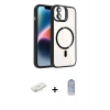 MARSİLYAN™- iPhone 11 Kılıf Yadigar Asil Koleksiyonu - Siyah Joko Magic 5D Cam + Renkli Kamera Lens Koruma Cam - SI