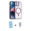 MARSİLYAN™- iPhone 11 Kılıf Yadigar Asil Koleksiyonu - Siyah Joko Magic 5D Cam + Neon Fosforlu Kamera Lens - YL