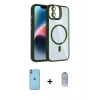 MARSİLYAN™- iPhone 11 Kılıf Yadigar Asil Koleksiyonu - Siyah Joko Magic 5D Cam + Neon Fosforlu Kamera Lens - YL