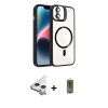MARSİLYAN™- iPhone 11 Kılıf Yadigar Asil Koleksiyonu - Siyah Joko Magic 5D Hayalet Cam + Raze Metal Kamera Lens - GS