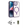 MARSİLYAN™- iPhone 11 Kılıf Yadigar Asil Koleksiyonu - Siyah Joko Magic 5D Hayalet Cam + Raze Metal Kamera Lens - GS