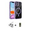 MARSİLYAN™- iPhone 11 Kılıf Yadigar Asil Koleksiyonu - Siyah Joko Magic 5D Hayalet Cam + Raze Metal Kamera Lens - GS