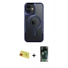 MARSİLYAN™- iPhone 11 Kılıf Yadigar Klasik Özel Seri - Şeffaf 360 Full Body Arka Koruyucu + Rainbow Kamera Lens Koruma Cam - KI
