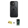 MARSİLYAN™- iPhone 11 Kılıf Yadigar Klasik Özel Seri - Şeffaf 360 Full Body Arka Koruyucu + Rainbow Kamera Lens Koruma Cam - KI