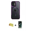 MARSİLYAN™- iPhone 11 Kılıf Yadigar Klasik Özel Seri - Şeffaf 360 Full Body Arka Koruyucu + Rainbow Kamera Lens Koruma Cam - KI