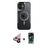 MARSİLYAN™- iPhone 11 Kılıf Yadigar Klasik Özel Seri - Şeffaf 360 Full Body Arka Koruyucu + Raze Metal Kamera Lens - SH