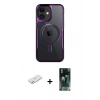 MARSİLYAN™- iPhone 11 Kılıf Yadigar Klasik Özel Seri - Şeffaf 360 Full Body Arka Koruyucu + Renkli Kamera Lens Koruma Cam - TU