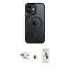 MARSİLYAN™- iPhone 11 Kılıf Yadigar Klasik Özel Seri - Şeffaf Pasifik Cam Ekran Koruyucu + Pers Alüminyum Kamera Lens - GD