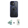 MARSİLYAN™- iPhone 11 Kılıf Yadigar Klasik Özel Seri - Şeffaf Pasifik Cam Ekran Koruyucu + Raze Metal Kamera Lens - MI
