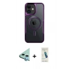 MARSİLYAN™- iPhone 11 Kılıf Yadigar Klasik Özel Seri - Şeffaf Pasifik Cam Ekran Koruyucu + Raze Metal Kamera Lens - MI