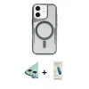 MARSİLYAN™- iPhone 11 Kılıf Yadigar Klasik Özel Seri - Şeffaf Pasifik Cam Ekran Koruyucu + Raze Metal Kamera Lens - MI