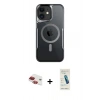 MARSİLYAN™- iPhone 11 Kılıf Yadigar Klasik Özel Seri - Şeffaf Pasifik Cam Ekran Koruyucu + Pers Alüminyum Kamera Lens - KI