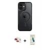MARSİLYAN™- iPhone 11 Kılıf Yadigar Klasik Özel Seri - Şeffaf Pasifik Cam Ekran Koruyucu + Pers Alüminyum Kamera Lens - KI