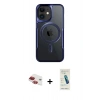 MARSİLYAN™- iPhone 11 Kılıf Yadigar Klasik Özel Seri - Şeffaf Pasifik Cam Ekran Koruyucu + Pers Alüminyum Kamera Lens - KI