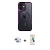 MARSİLYAN™- iPhone 11 Kılıf Yadigar Klasik Özel Seri - Şeffaf Pasifik Cam Ekran Koruyucu + Pers Alüminyum Kamera Lens - GI