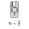 MARSİLYAN™- iPhone 11 Kılıf Yadigar Klasik Özel Seri - Şeffaf Pasifik Cam Ekran Koruyucu + Pers Alüminyum Kamera Lens - GI