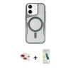 MARSİLYAN™- iPhone 11 Kılıf Yadigar Klasik Özel Seri - Şeffaf Pasifik Cam Ekran Koruyucu + Pers Alüminyum Kamera Lens - KI