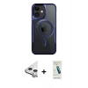 MARSİLYAN™- iPhone 11 Kılıf Yadigar Klasik Özel Seri - Şeffaf Pasifik Cam Ekran Koruyucu + Raze Metal Kamera Lens - GS