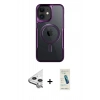 MARSİLYAN™- iPhone 11 Kılıf Yadigar Klasik Özel Seri - Şeffaf Pasifik Cam Ekran Koruyucu + Raze Metal Kamera Lens - GS