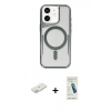 MARSİLYAN™- iPhone 11 Kılıf Yadigar Klasik Özel Seri - Şeffaf Pasifik Cam Ekran Koruyucu + Renkli Kamera Lens Koruma Cam - TU