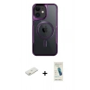 MARSİLYAN™- iPhone 11 Kılıf Yadigar Klasik Özel Seri - Şeffaf Pasifik Cam Ekran Koruyucu + Renkli Kamera Lens Koruma Cam - TU
