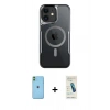 MARSİLYAN™- iPhone 11 Kılıf Yadigar Klasik Özel Seri - Şeffaf Pasifik Cam Ekran Koruyucu + Neon Fosforlu Kamera Lens - YL
