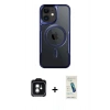 MARSİLYAN™- iPhone 11 Kılıf Yadigar Klasik Özel Seri - Şeffaf Pasifik Cam Ekran Koruyucu + PVD Metal Kamera Lens - YL
