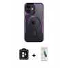 MARSİLYAN™- iPhone 11 Kılıf Yadigar Klasik Özel Seri - Şeffaf Pasifik Cam Ekran Koruyucu + PVD Metal Kamera Lens - YL