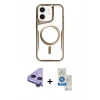 MARSİLYAN™- iPhone 11 Kılıf Yadigar Klasik Özel Seri - Şeffaf Royal Nano Ekran Koruyucu + Raze Metal Kamera Lens - MR