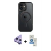 MARSİLYAN™- iPhone 11 Kılıf Yadigar Klasik Özel Seri - Şeffaf Royal Nano Ekran Koruyucu + Raze Metal Kamera Lens - MR
