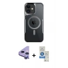 MARSİLYAN™- iPhone 11 Kılıf Yadigar Klasik Özel Seri - Şeffaf Royal Nano Ekran Koruyucu + Raze Metal Kamera Lens - MR