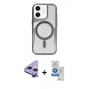 MARSİLYAN™- iPhone 11 Kılıf Yadigar Klasik Özel Seri - Şeffaf Royal Nano Ekran Koruyucu + Raze Metal Kamera Lens - MR