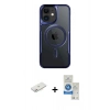 MARSİLYAN™- iPhone 11 Kılıf Yadigar Klasik Özel Seri - Şeffaf Royal Nano Ekran Koruyucu + Renkli Kamera Lens Koruma Cam - PE