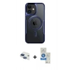MARSİLYAN™- iPhone 11 Kılıf Yadigar Klasik Özel Seri - Şeffaf Royal Nano Ekran Koruyucu + Pers Alüminyum Kamera Lens - LT