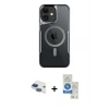 MARSİLYAN™- iPhone 11 Kılıf Yadigar Klasik Özel Seri - Şeffaf Royal Nano Ekran Koruyucu + Pers Alüminyum Kamera Lens - LT