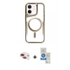 MARSİLYAN™- iPhone 11 Kılıf Yadigar Klasik Özel Seri - Şeffaf Royal Nano Ekran Koruyucu + Pers Alüminyum Kamera Lens - KI