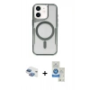 MARSİLYAN™- iPhone 11 Kılıf Yadigar Klasik Özel Seri - Şeffaf Royal Nano Ekran Koruyucu + Pers Alüminyum Kamera Lens - GI