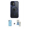 MARSİLYAN™- iPhone 11 Kılıf Yadigar Klasik Özel Seri - Şeffaf Royal Nano Ekran Koruyucu + Neon Fosforlu Kamera Lens - TU