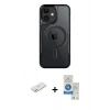 MARSİLYAN™- iPhone 11 Kılıf Yadigar Klasik Özel Seri - Şeffaf Royal Nano Ekran Koruyucu + Renkli Kamera Lens Koruma Cam - TU