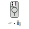 MARSİLYAN™- iPhone 11 Kılıf Yadigar Klasik Özel Seri - Şeffaf Royal Nano Ekran Koruyucu + Renkli Kamera Lens Koruma Cam - TU
