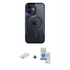 MARSİLYAN™- iPhone 11 Kılıf Yadigar Klasik Özel Seri - Şeffaf Royal Nano Ekran Koruyucu + Renkli Kamera Lens Koruma Cam - TU