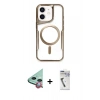 MARSİLYAN™- iPhone 11 Kılıf Yadigar Klasik Özel Seri - Şeffaf Uv Polymer Nano Ekran Koruyucu + Raze Metal Kamera Lens - KI
