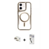 MARSİLYAN™- iPhone 11 Kılıf Yadigar Klasik Özel Seri - Şeffaf Uv Polymer Nano Ekran Koruyucu + Pers Alüminyum Kamera Lens - GD