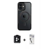 MARSİLYAN™- iPhone 11 Kılıf Yadigar Klasik Özel Seri - Şeffaf Uv Polymer Nano Ekran Koruyucu + PVD Metal Kamera Lens - YL