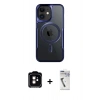 MARSİLYAN™- iPhone 11 Kılıf Yadigar Klasik Özel Seri - Şeffaf Uv Polymer Nano Ekran Koruyucu + PVD Metal Kamera Lens - TU