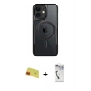 MARSİLYAN™- iPhone 11 Kılıf Yadigar Klasik Özel Seri - Şeffaf Uv Polymer Nano Ekran Koruyucu + Rainbow Kamera Lens Koruma Cam - KI