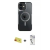 MARSİLYAN™- iPhone 11 Kılıf Yadigar Klasik Özel Seri - Şeffaf Uv Polymer Nano Ekran Koruyucu + Rainbow Kamera Lens Koruma Cam - KI